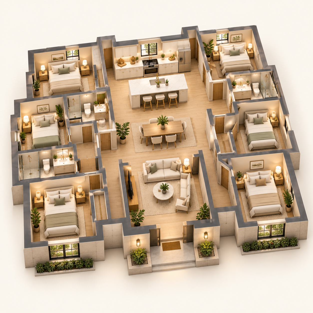 Illustrative Large / Entire Home cleaning layout